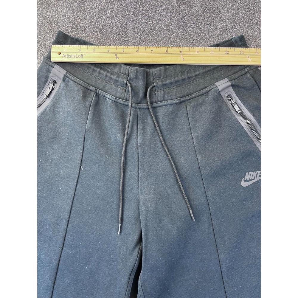 Nike Sweatpants Women Medium Capri Wide Leg Sportswear Tech Fleece Pant‎ Black - Picture 6 of 13